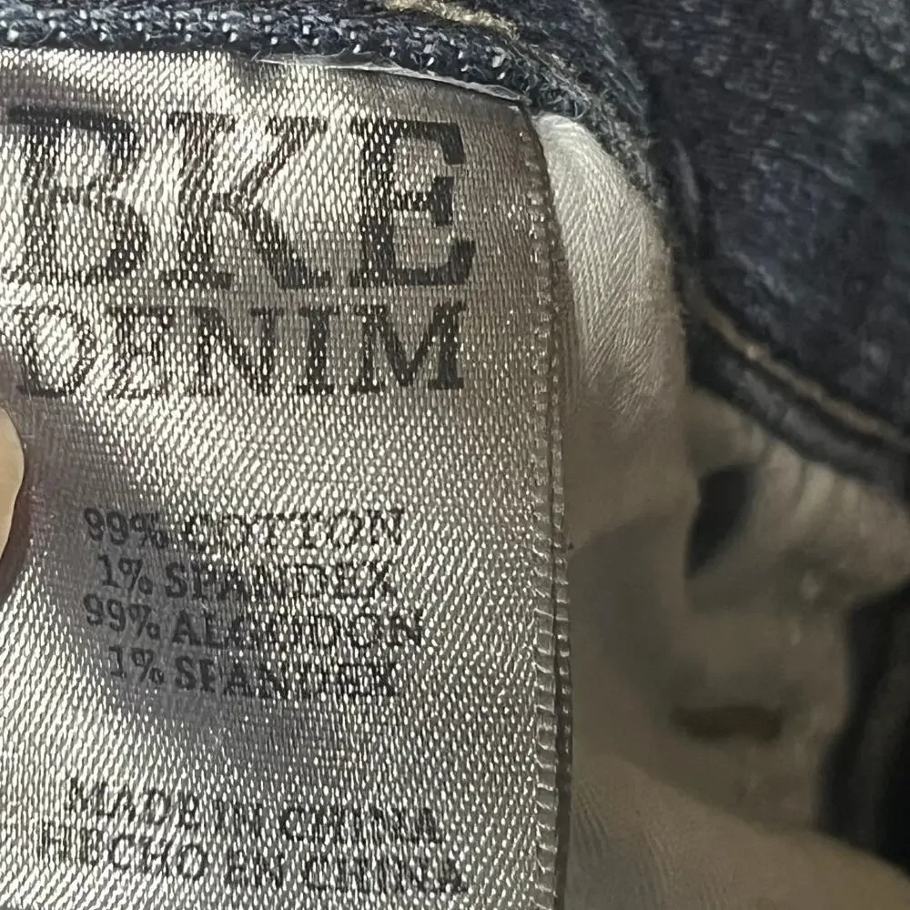BKE Tyler Straight Leg Jeans 34x30 Y2K Performance Stretch Whisker Thick Stitch